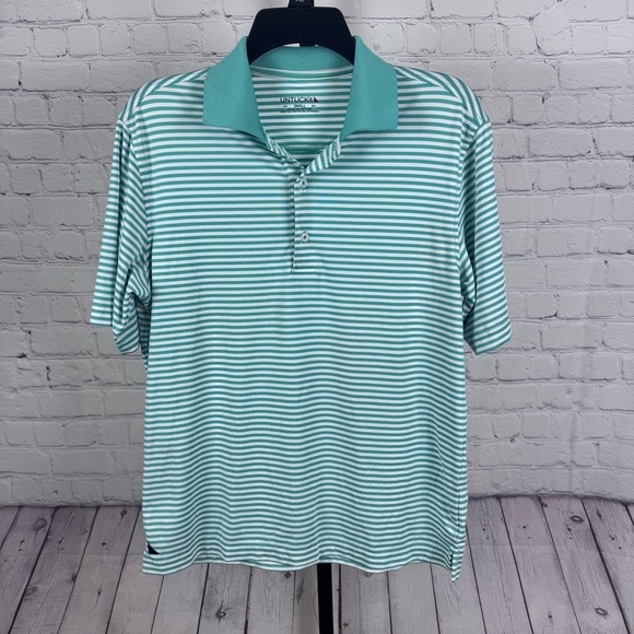 UNTUCKit Other - UNTUCKit Mint Green and White Striped Polo Size Small